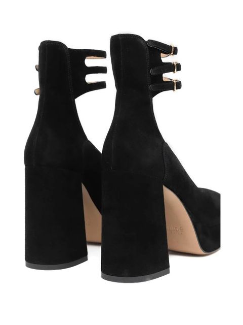 Chloé triple-buckle platform pumps - Black