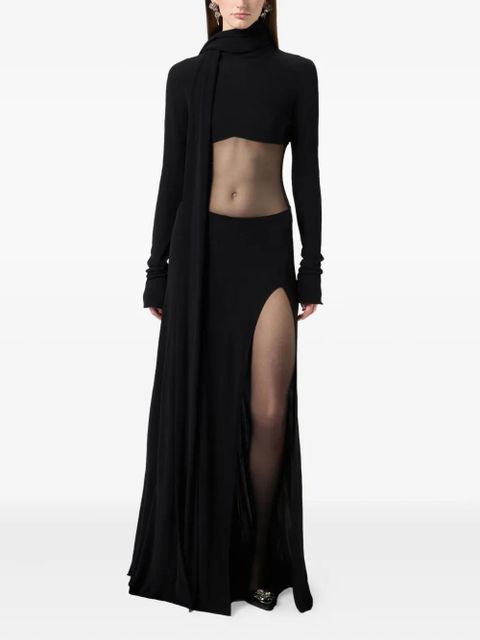 Blumarine mesh-insert dress - Black