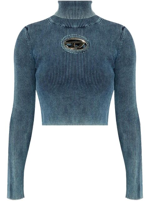 Diesel M-Anchor-A-Tn ribbed cotton top - Blue - zdjęcie produktu nr 1