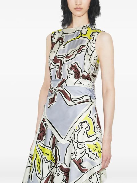 Tory Burch printed silk dress - Blue