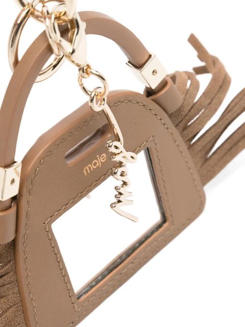 Maje tassel mirror keyring - Brown