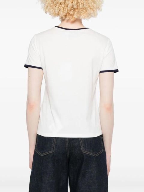 Self-Portrait logo-print T-shirt - White