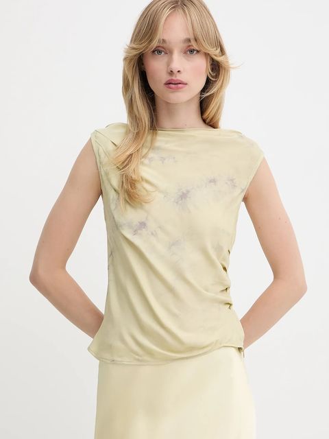 Samsoe Samsoe top SAVIRA damska kolor beżowy wzorzysta F25200099 - zdjęcie produktu nr 1