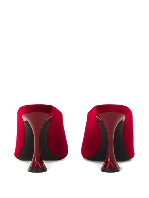 Lanvin Midnight Step sculpted-heel peep-toe mules - Red