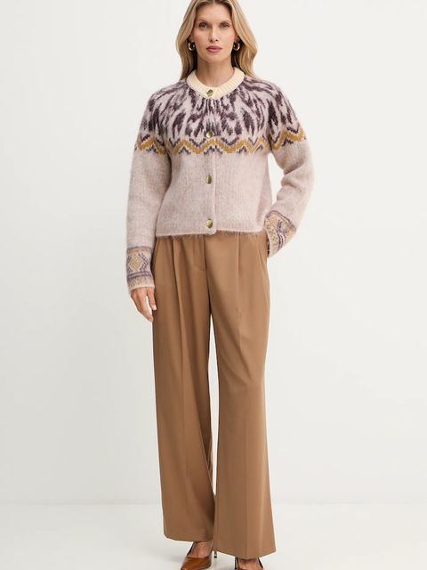 Forte Forte kardigan z dodatkiem wełny damski kolor beżowy 14459.myknit