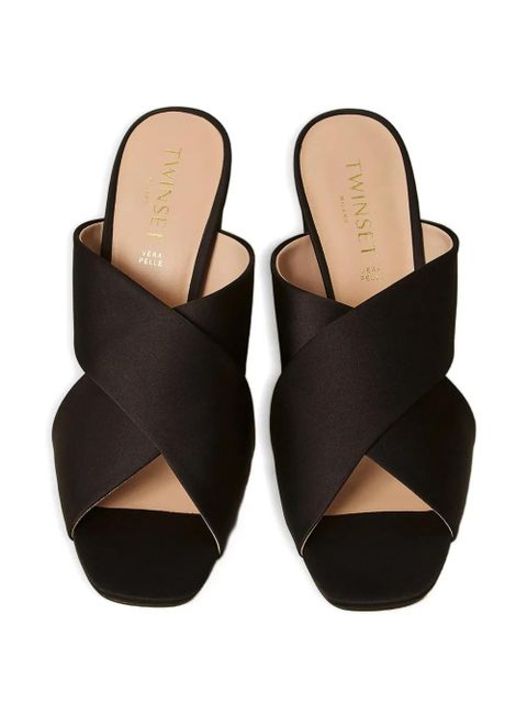 TWINSET criss-cross heeled sandals - Black