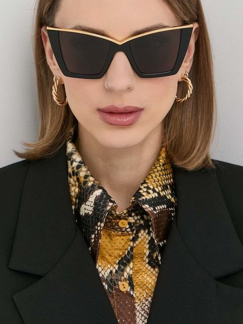 Saint Laurent okulary przeciwsłoneczne damskie kolor czarny