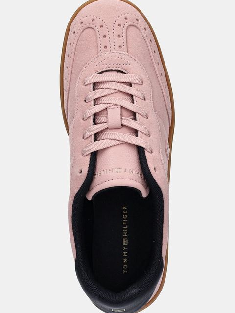 Tommy Hilfiger sneakersy zamszowe TH HERITAGE SNEAKER damskie kolor różowy FW0FW08822
