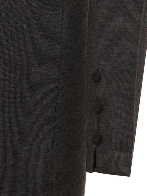 Jacquemus polo-neck button-front maxi dress - Brown