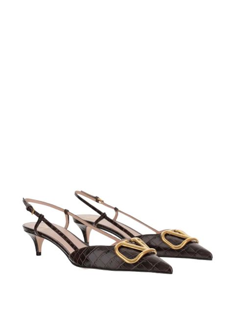 Valentino Garavani animal-print Vlogo pumps - Brown