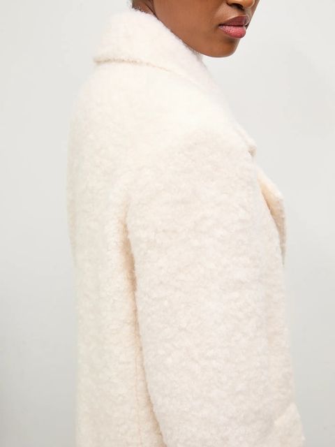 Answear.LAB płaszcz wełniany kolor beżowy