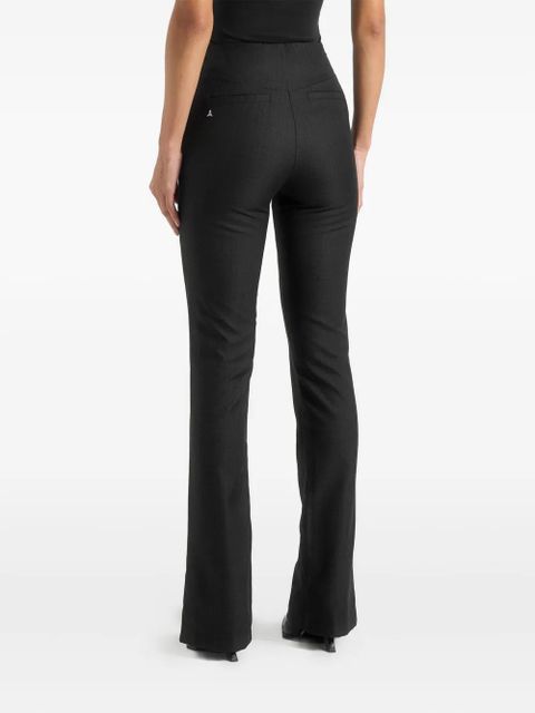 Manière De Voir Therese button-detail tailored trousers - Black