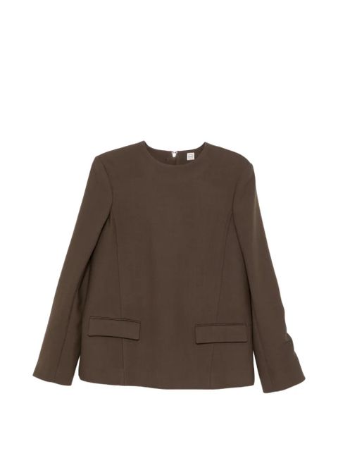 TOTEME pocket top bark - Brown
