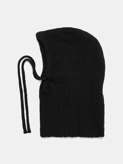 Answear.LAB kaptur z wełną merino kolor czarny