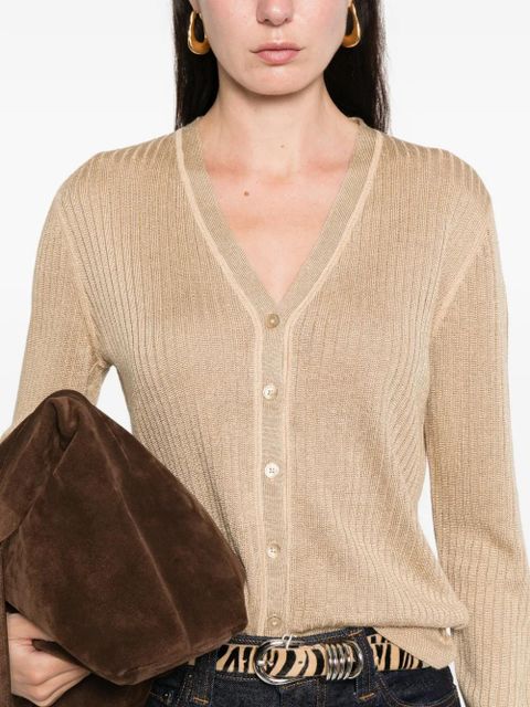 Lauren Ralph Lauren buttoned ribbed cardigan - Neutrals