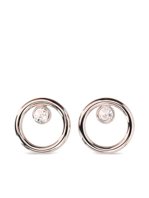 Alessandra Rich crystal-embellished circle earrings - Gold - zdjęcie produktu nr 1