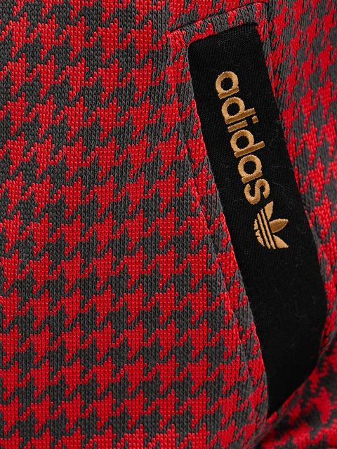 adidas Originals bluza Houndstooth damska kolor czerwony wzorzysta JY3461