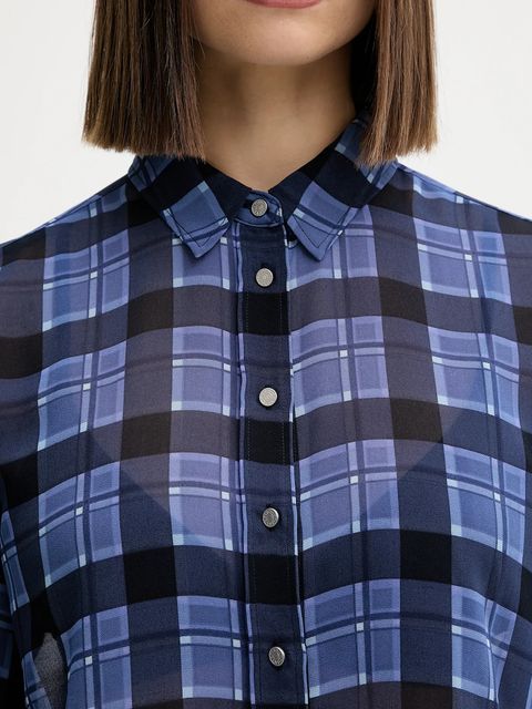 Tommy Jeans koszula damska kolor granatowy relaxed z kołnierzykiem klasycznym DW0DW21452