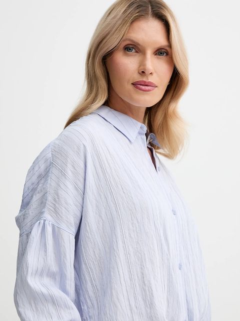 Sessun koszula damska kolor niebieski relaxed z kołnierzykiem klasycznym 25110001