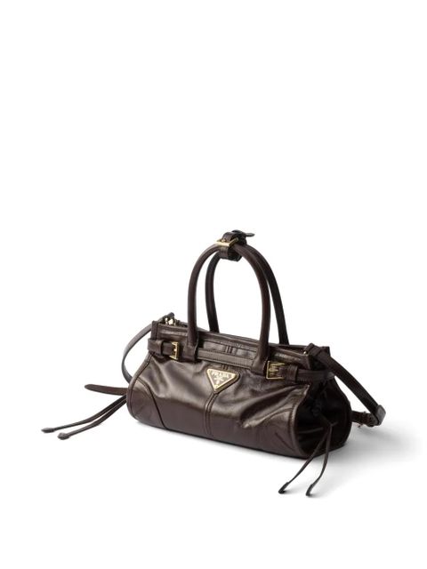 Prada Bonnie leather mini handbag - Brown