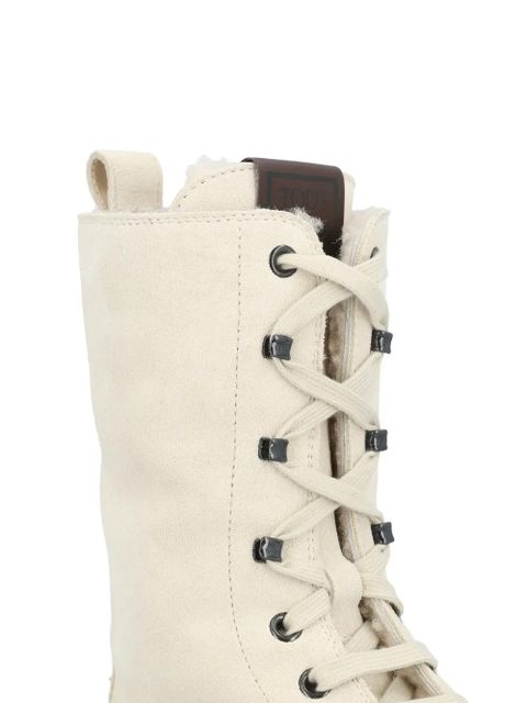Tod's suede lace-up boots - Neutrals