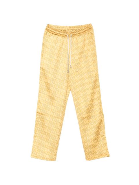GCDS logo-print drawstring track pants - Yellow - zdjęcie produktu nr 1
