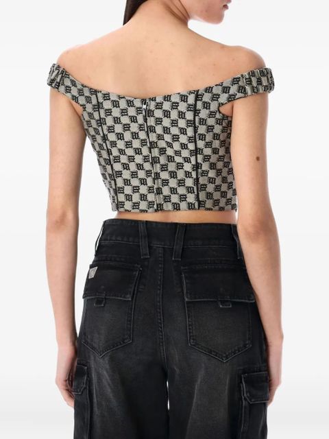 MISBHV off-shoulder logo-print top - Black - zdjęcie produktu nr 2