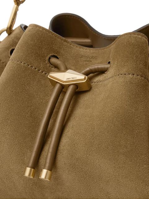 Jimmy Choo Cinch M suede shoulder bag - Green