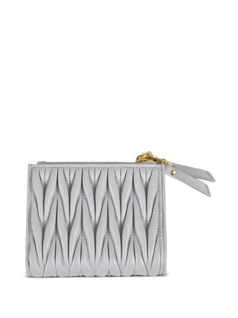 Miu Miu matelasse zip-around wallet - Grey