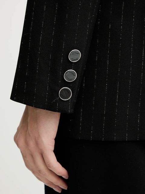 Guess marynarka ZANITA kolor czarny dwurzędowa W5BN59 W2422