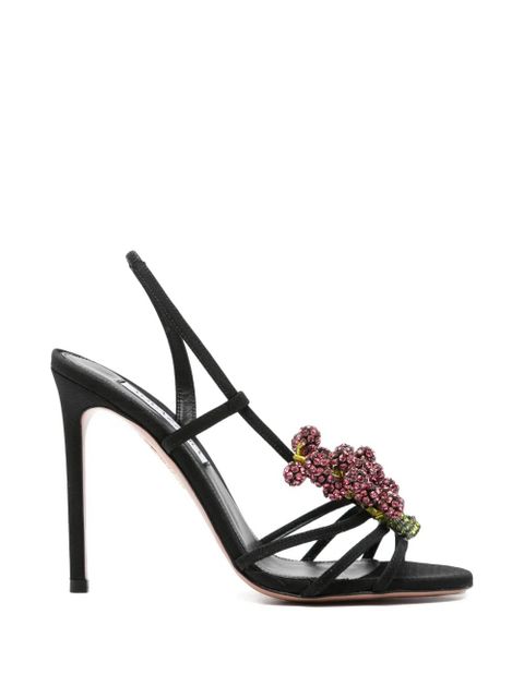 Aquazzura beaded strap heeled sandals - Black - zdjęcie produktu nr 1