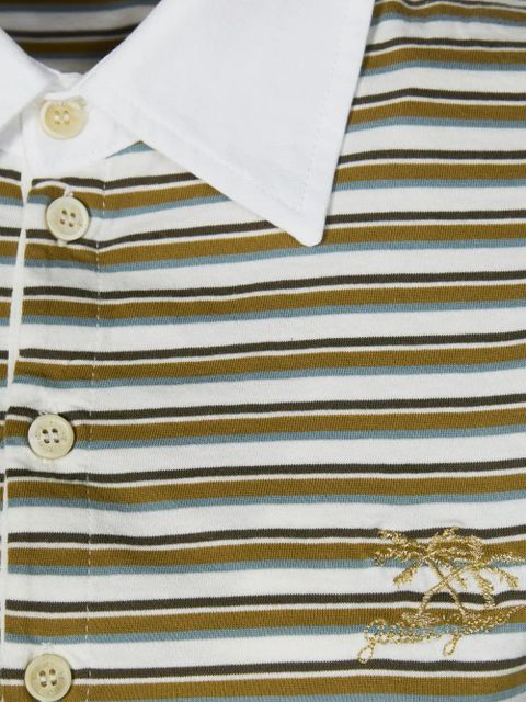 Golden Goose striped collared polo top - White - zdjęcie produktu nr 2