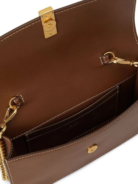 Polo Ralph Lauren portfel skórzany damski kolor brązowy 427P04993