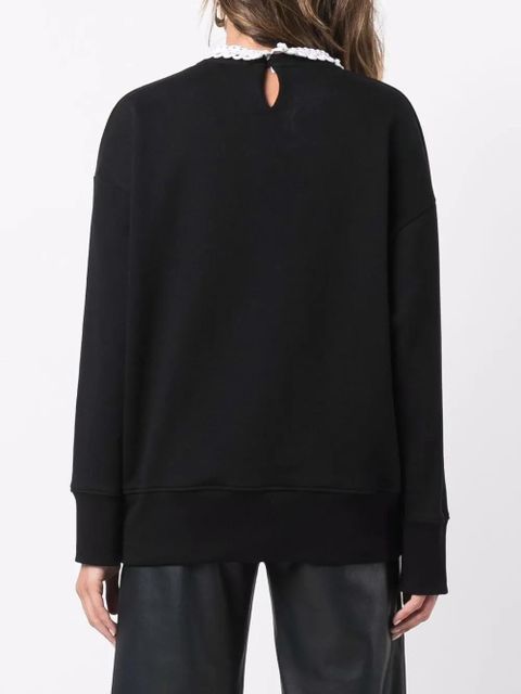Valentino Garavani logo-print long-sleeve sweatshirt - Black