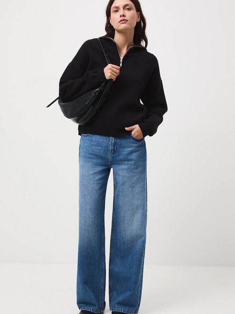 Medicine jeansy bawełniane damskie kolor niebieski - zdjęcie produktu nr 1