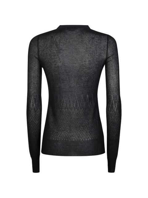 Victoria Beckham ribbed cardigan - Black - zdjęcie produktu nr 2