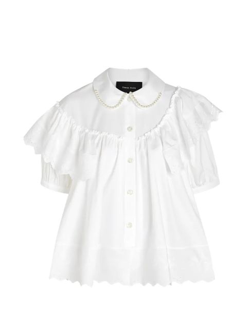 Simone Rocha ruffled shirt - White - zdjęcie produktu nr 1