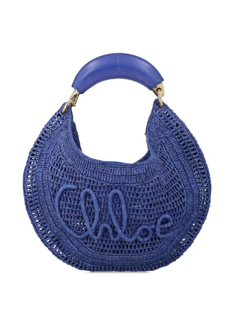 Chloé Summer Banana embroidered shoulder-bag - Blue - zdjęcie produktu nr 1