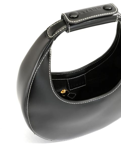 STAUD mini Moon leather shoulder bag - Black - zdjęcie produktu nr 2