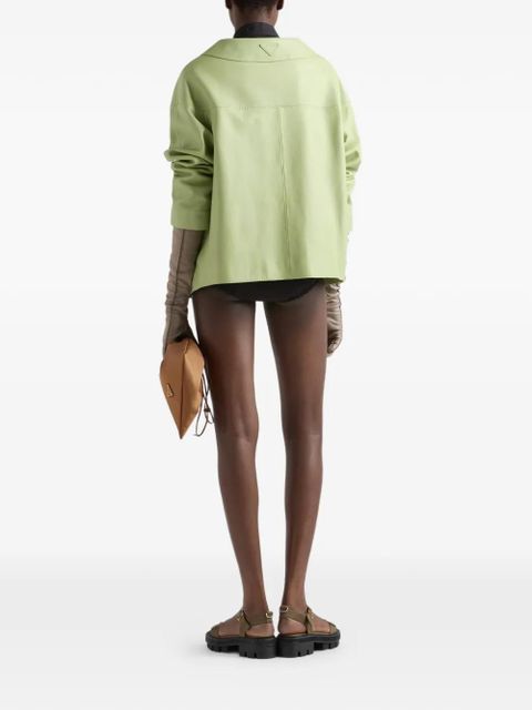 Prada nappa leather jacket - Green