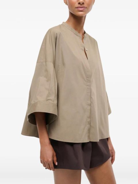 STAUD Enzo pleated top - Neutrals