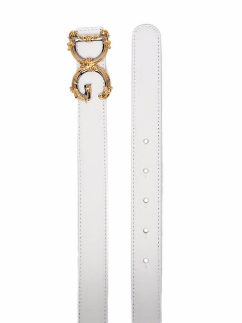 Dolce & Gabbana DG-logo leather belt - White - zdjęcie produktu nr 2
