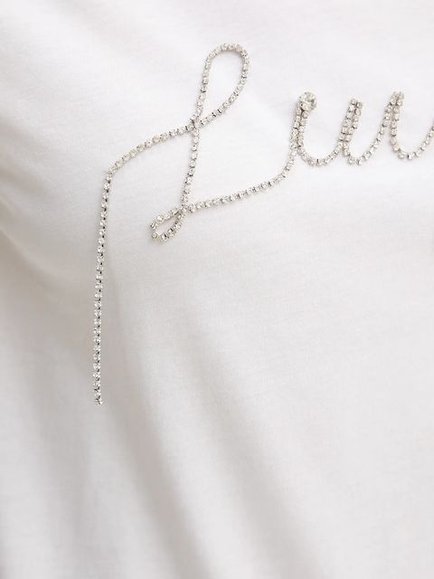 Liu Jo t-shirt bawełniany damski kolor biały UF5261.JS923