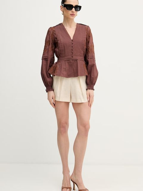 Silvian Heach bluzka koszulowa damska bawełniana AGRIN - zdjęcie produktu nr 1