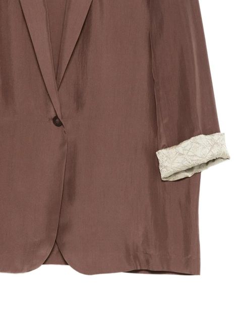 Alysi cuff-detail shirt - Brown