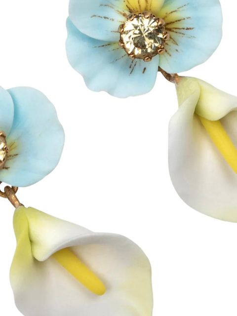 Jennifer Behr Vera floral-motif earrings - Gold - zdjęcie produktu nr 2