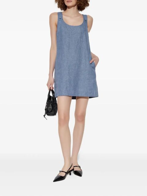 Posse button-detailing sleeveless mini day dress - Blue - zdjęcie produktu nr 2