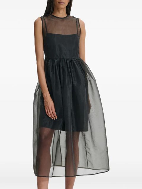 Cecilie Bahnsen Camillia see-through midi dress - Black - zdjęcie produktu nr 2