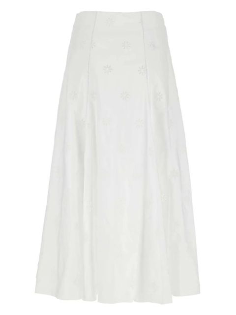 Chloé broderie-anglaise poplin skirt - White - zdjęcie produktu nr 2