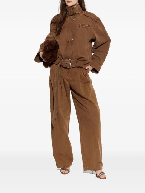 Blumarine pleated belted trousers - Brown - zdjęcie produktu nr 2